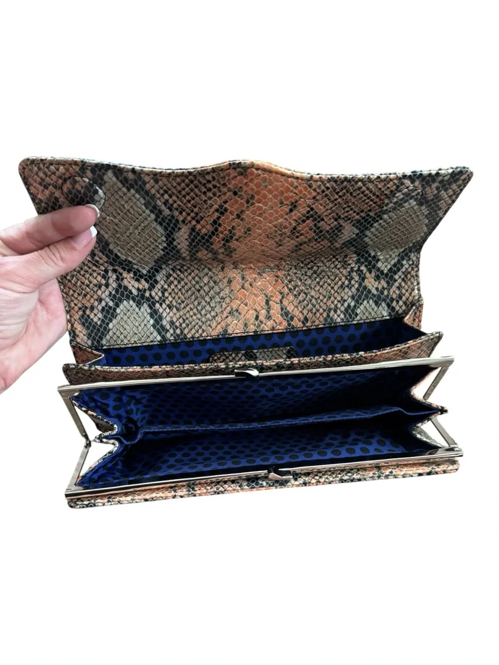 Rebecca Minkoff Jean Convertible Snakeskin Print Clutch or Wallet
